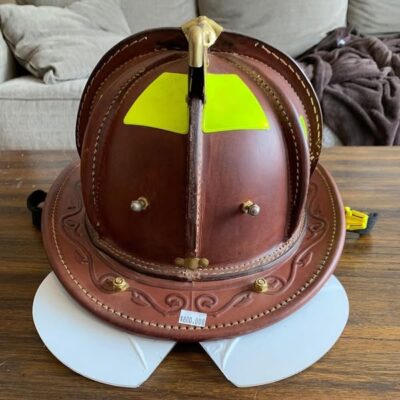 Natural Leather Fire Helmet