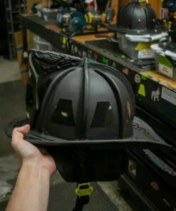 Blackout Leather Cairns Helmet